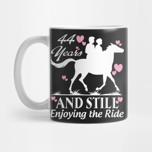 44 years and still enjoying the ride Mug